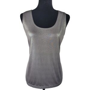 Chico’s Travelers silver sleeves tank top size 2